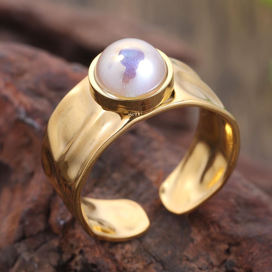 Summer Chunky Stainless Steel Ring Women Accessories